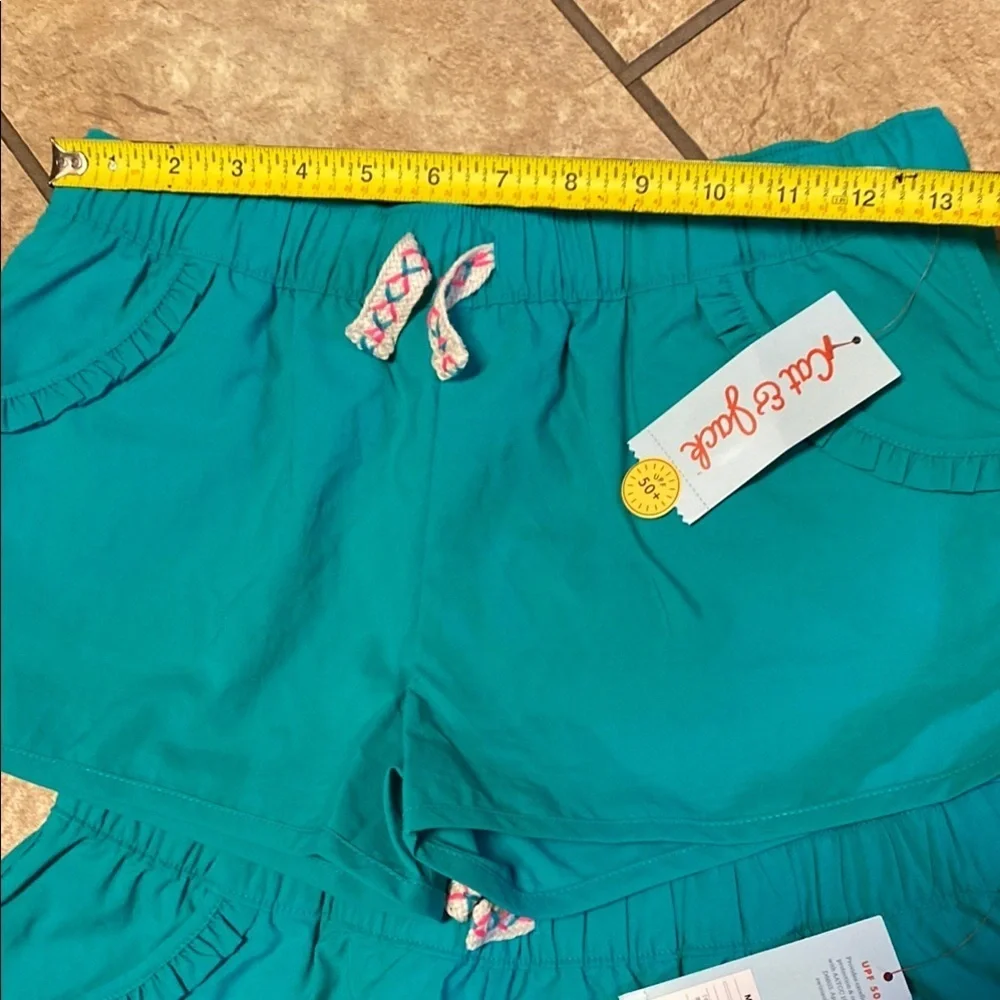 Turquoise Cat & Jack Girls' Size 7/8Plus Swim Shorts Bundle NWT UPF 50+ Summer